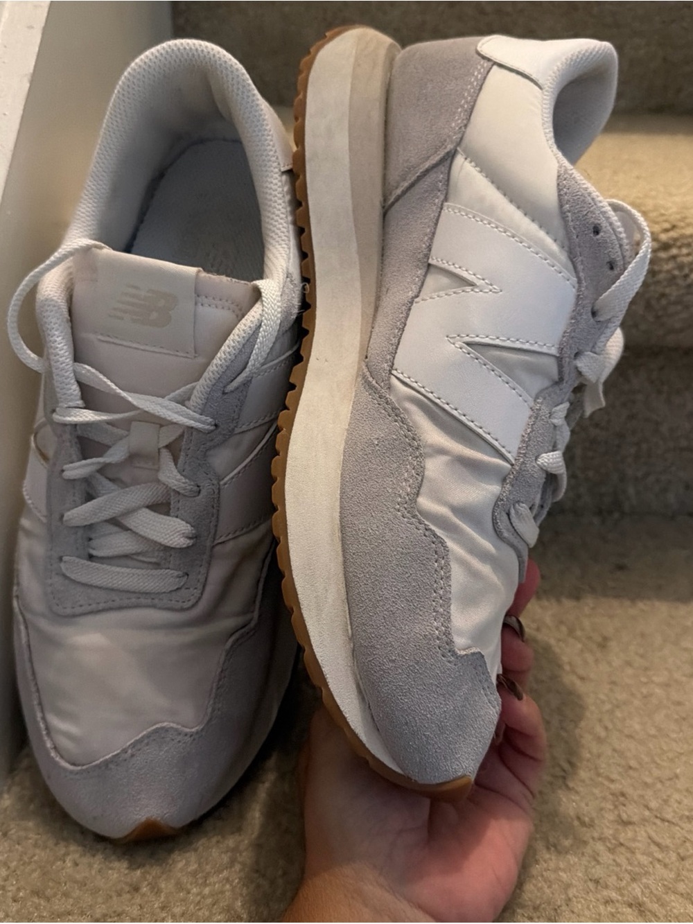 New Balance WS237 Shoes White Suede Casual WS237NN Women’s Sz 11